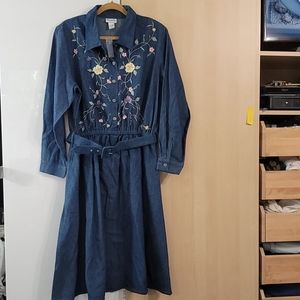 Women Florissant New‎ York Jean Dress 18P - Buttons Attached / NWOT